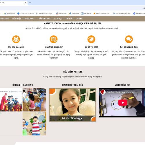 Mẫu Website Trường Dạy Âm Nhạc Chuyên Nghiệp