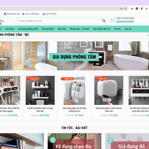 Mẫu Website Bán Hàng Đồ Gia Dụng Thông Minh