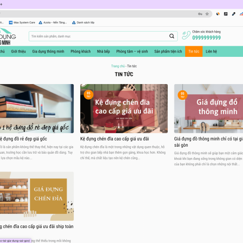 Mẫu Website Bán Hàng Đồ Gia Dụng Thông Minh
