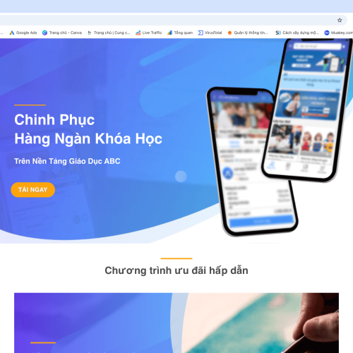 Mẫu Website Giới Thiệu App Mobile