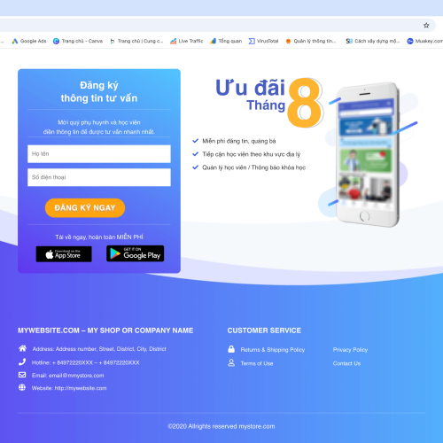 Mẫu Website Giới Thiệu App Mobile Mẫu Website Giới Thiệu App Mobile