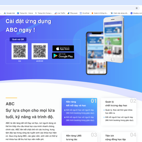 Mẫu Website Giới Thiệu App Mobile Mẫu Website Giới Thiệu App Mobile