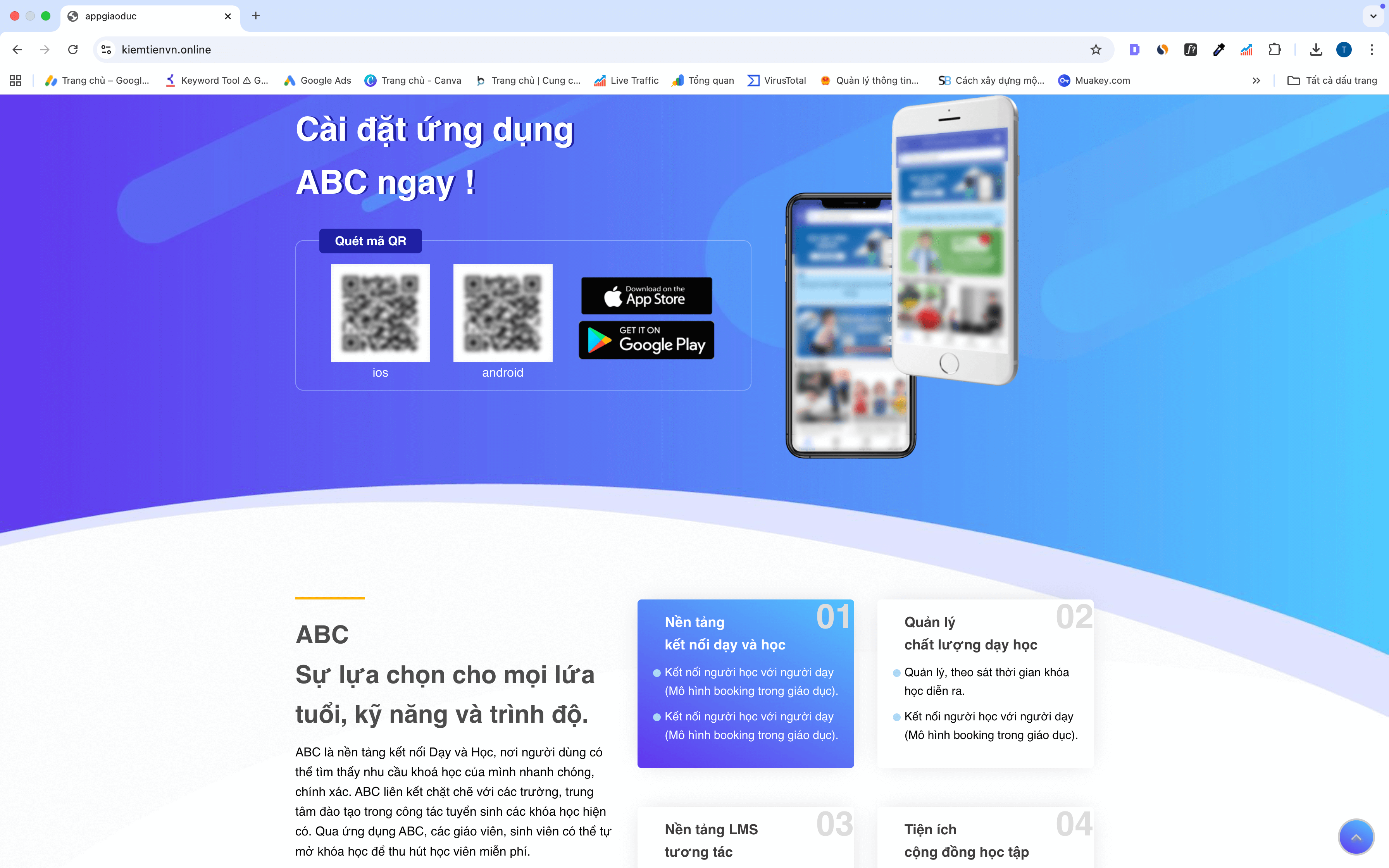 Mẫu Website Giới Thiệu App Mobile Mẫu Website Giới Thiệu App Mobile