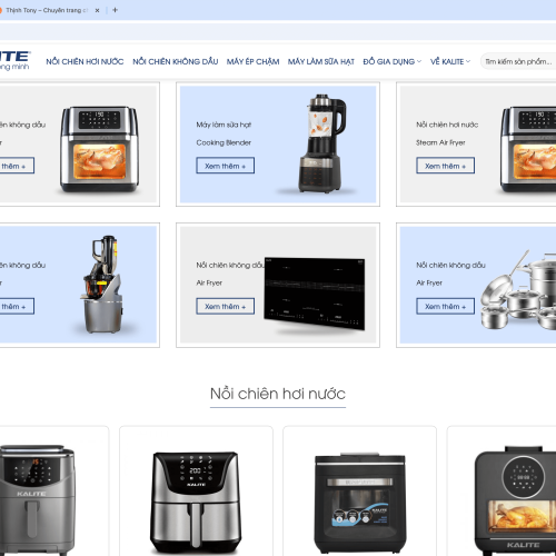 Mẫu Website Bán Hàng Đồ Gia Dụng Nồi Chiên Không Dầu Mẫu Website Bán Hàng Đồ Gia Dụng Nồi Chiên Không Dầu