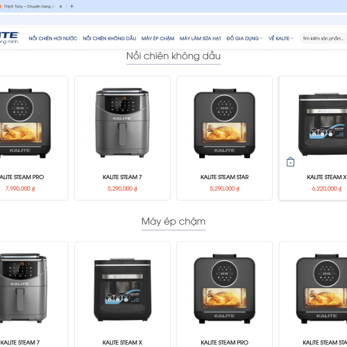 Mẫu Website Bán Hàng Đồ Gia Dụng Nồi Chiên Không Dầu Mẫu Website Bán Hàng Đồ Gia Dụng Nồi Chiên Không Dầu