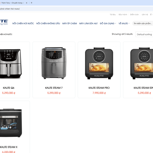 Mẫu Website Bán Hàng Đồ Gia Dụng Nồi Chiên Không Dầu Mẫu Website Bán Hàng Đồ Gia Dụng Nồi Chiên Không Dầu