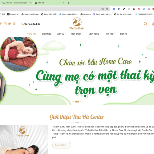 Mẫu Website Cung Cấp Dịch Vụ Chăm Sóc Mẹ và Bé Sau Sinh