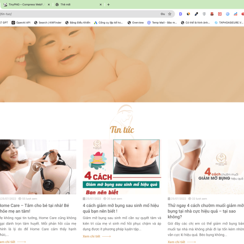 Mẫu Website Cung Cấp Dịch Vụ Chăm Sóc Mẹ và Bé Sau Sinh