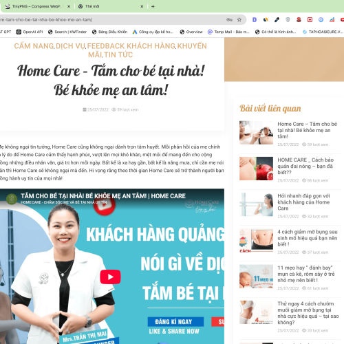 Mẫu Website Cung Cấp Dịch Vụ Chăm Sóc Mẹ và Bé Sau Sinh