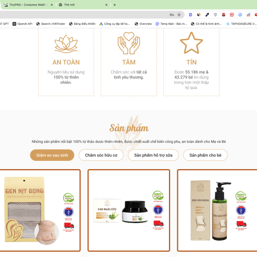 Mẫu Website Cung Cấp Dịch Vụ Chăm Sóc Mẹ và Bé Sau Sinh