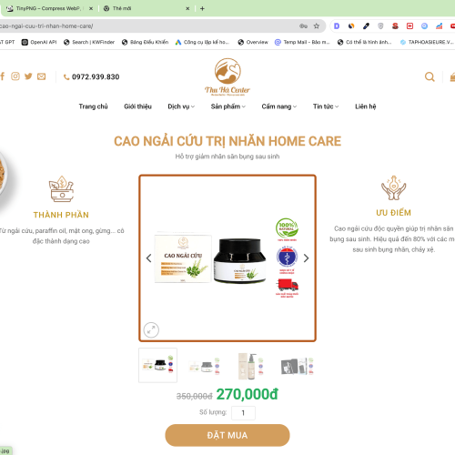 Mẫu Website Cung Cấp Dịch Vụ Chăm Sóc Mẹ và Bé Sau Sinh
