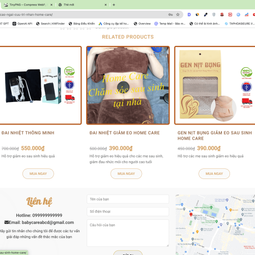Mẫu Website Cung Cấp Dịch Vụ Chăm Sóc Mẹ và Bé Sau Sinh