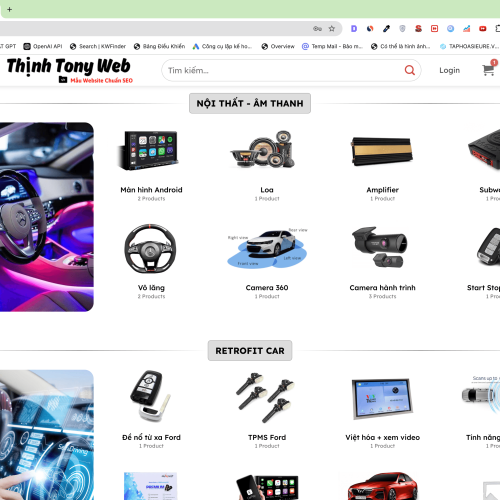 Mẫu Website Cung Cấp Dịch Vụ Độ Xe Ô Tô