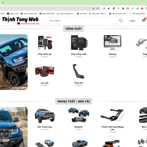 Mẫu Website Cung Cấp Dịch Vụ Độ Xe Ô Tô