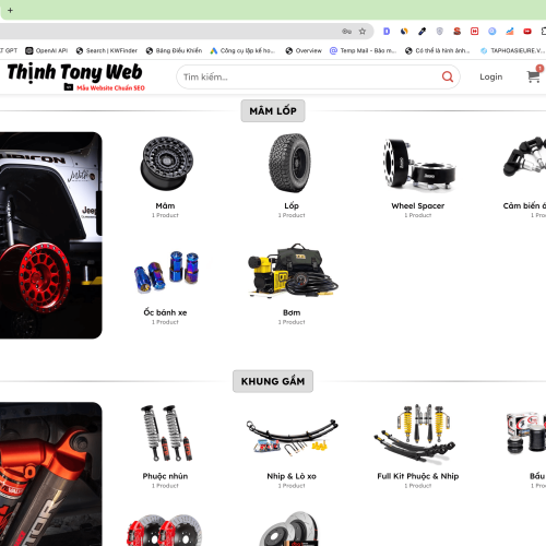 Mẫu Website Cung Cấp Dịch Vụ Độ Xe Ô Tô