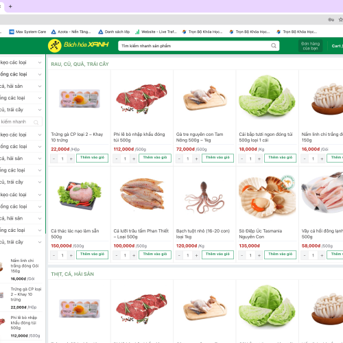 Mẫu Website Bách Hoá Xanh trên nền tảng WordPress Flatsome Mẫu Website Bách Hoá Xanh trên nền tảng WordPress Flatsome