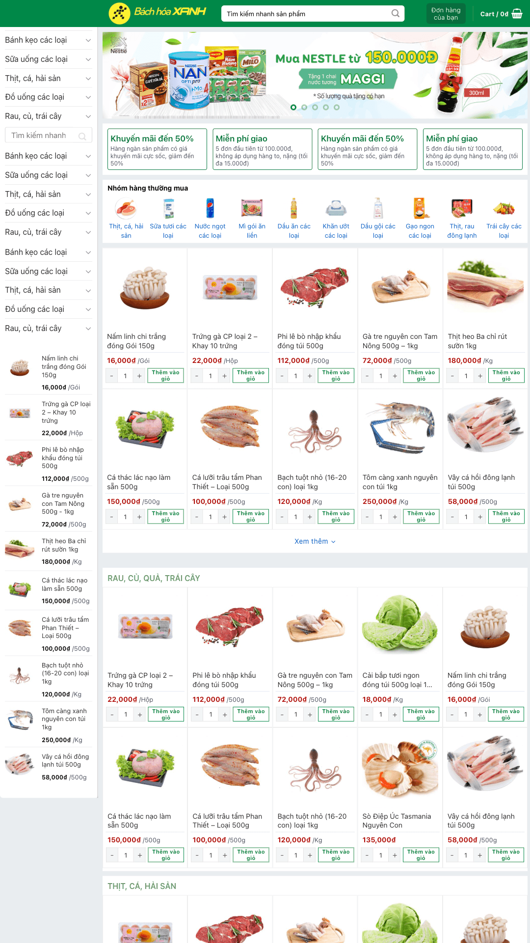 Mẫu Website Bách Hoá Xanh trên nền tảng WordPress Flatsome Mẫu Website Bách Hoá Xanh trên nền tảng WordPress Flatsome