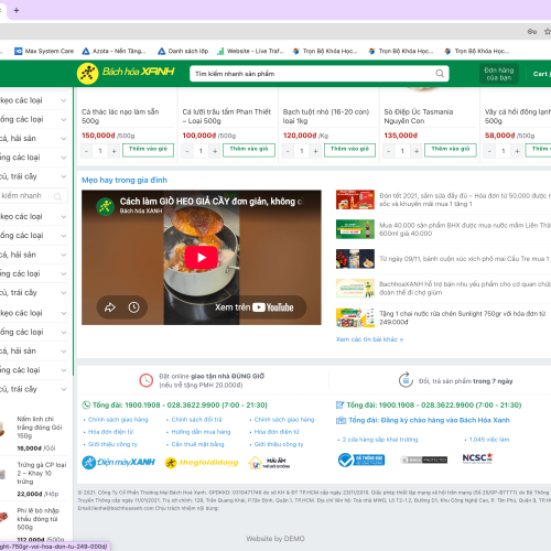 Mẫu Website Bách Hoá Xanh trên nền tảng WordPress Flatsome Mẫu Website Bách Hoá Xanh trên nền tảng WordPress Flatsome