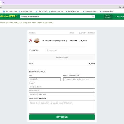 Mẫu Website Bách Hoá Xanh trên nền tảng WordPress Flatsome Mẫu Website Bách Hoá Xanh trên nền tảng WordPress Flatsome